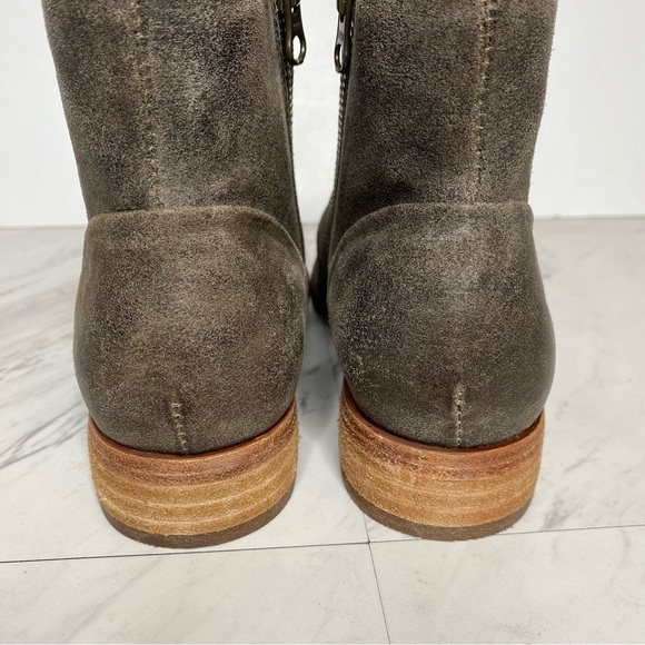 New! Kork Ease Riley Gray Brown Distressed Suede Bootie 7M - Picture 4 of 14